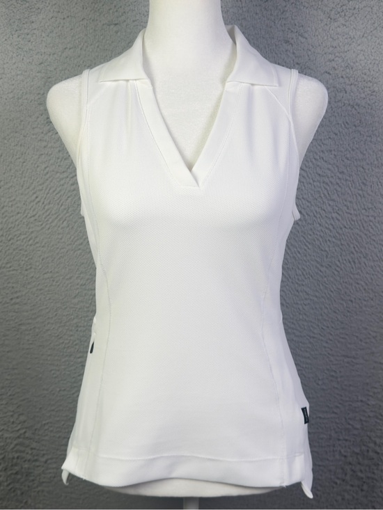 Athleta Tops - Athleta Everyday Polo Tank Top Womens XXS White Sleeveless Athletic Golf Tennis